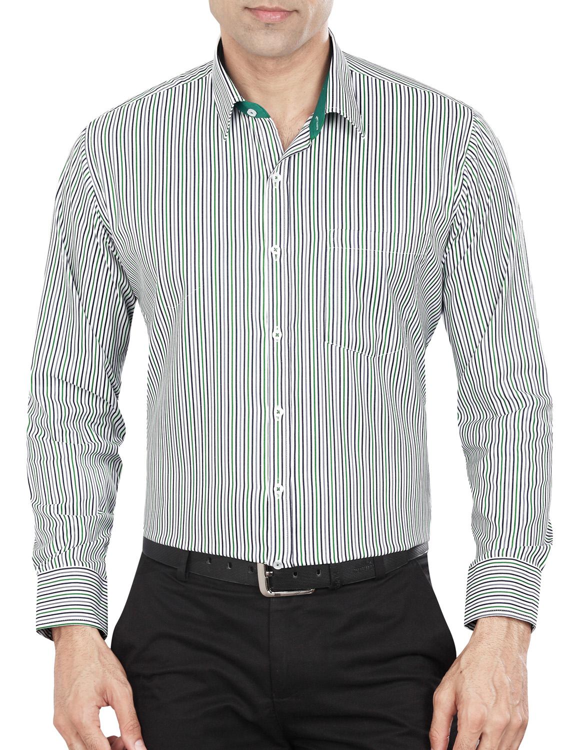 green polyester blend formal shirt - 15347988 - Zoom Image - 1