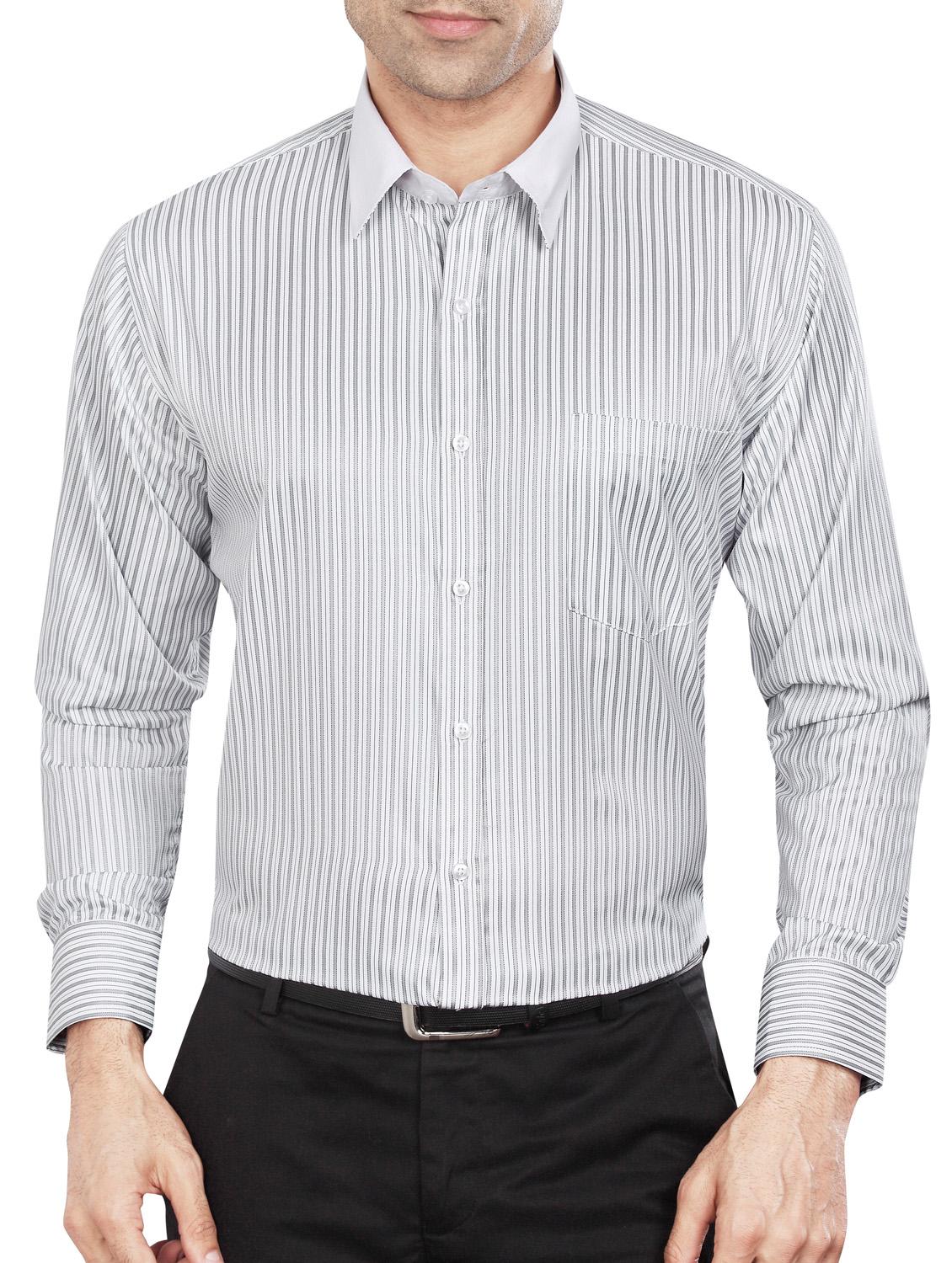 grey polyester blend formal shirt - 15347996 - Zoom Image - 1