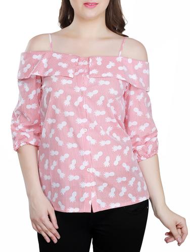 Off-shoulder printed top - 15348353 - Very Small Image - 1