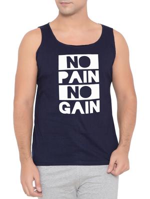 navy blue cotton vest - 15348382 - Standard Image - 1
