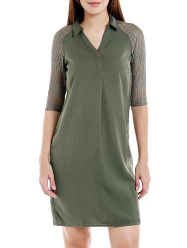 lace panel shift dress - 15348470 - Very Small Image - 1