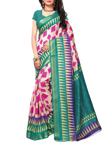 Geometrical Bhagalpuri Saree with blouse - 15348486 - Very Small Image - 1