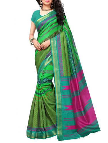 Geometrical Bhagalpuri Saree with blouse - 15348489 - Very Small Image - 1