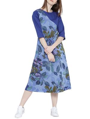 printed a-line dress - 15348649 - Standard Image - 1