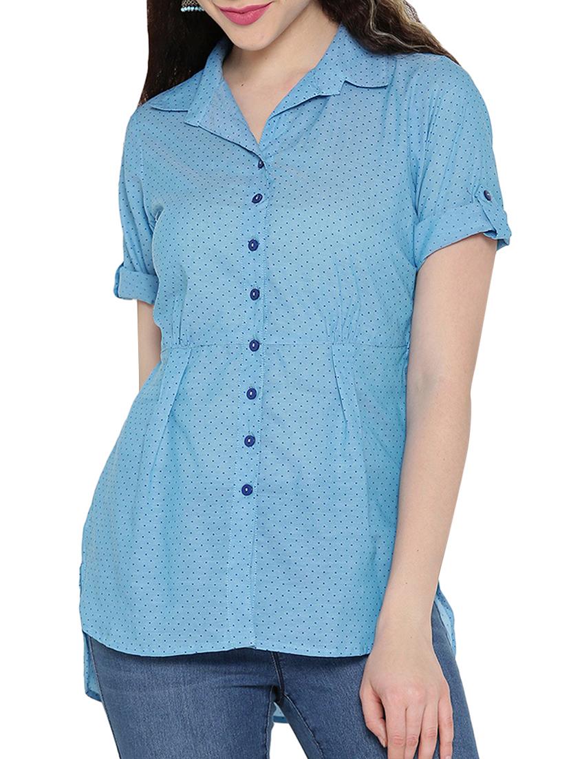 polka dotted high-low tunic - 15348713 - Zoom Image - 1