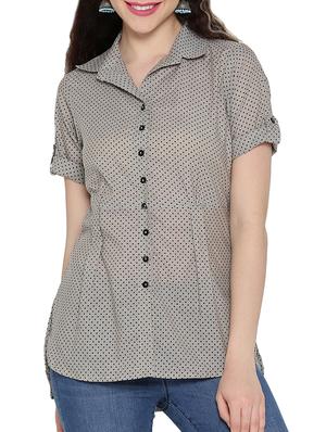 polka dotted high-low tunic - 15348714 - Standard Image - 1