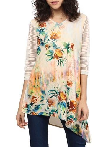 floral asymmetric tunic - 15348903 - Very Small Image - 1