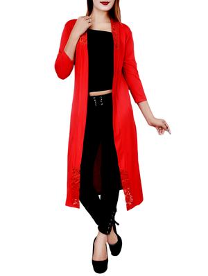 Lace trim detail shrug - 15348929 - Standard Image - 1