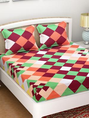 140 TC Cotton Double Bedsheet with 2 Pillow Covers - 15349142 - Standard Image - 1