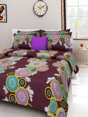 140 TC Cotton Double Bedsheet with 2 Pillow Covers - 15349154 - Standard Image - 1