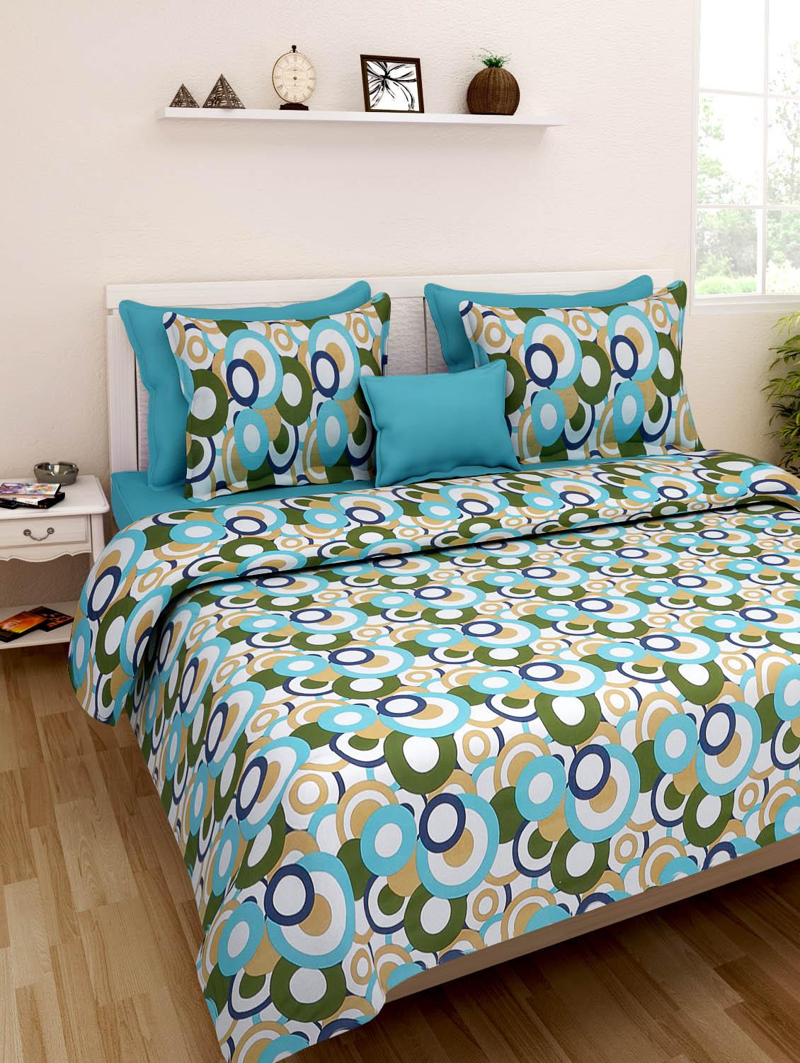 140 TC Cotton Double Bedsheet with 2 Pillow Covers - 15349156 - Zoom Image - 1