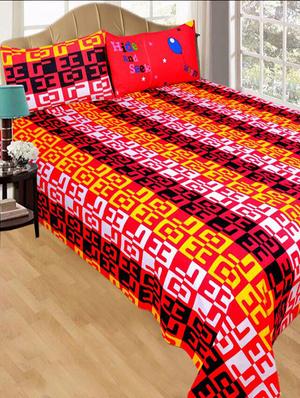 140 TC Cotton Double Bedsheet with 2 Pillow Covers - 15349167 - Standard Image - 1