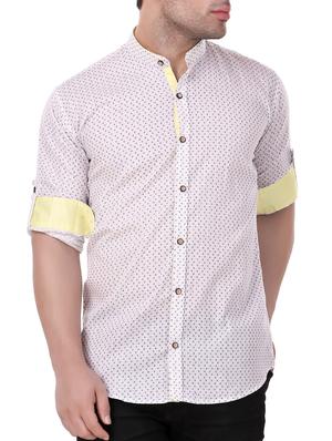 white cotton casual shirt - 15349188 - Standard Image - 1