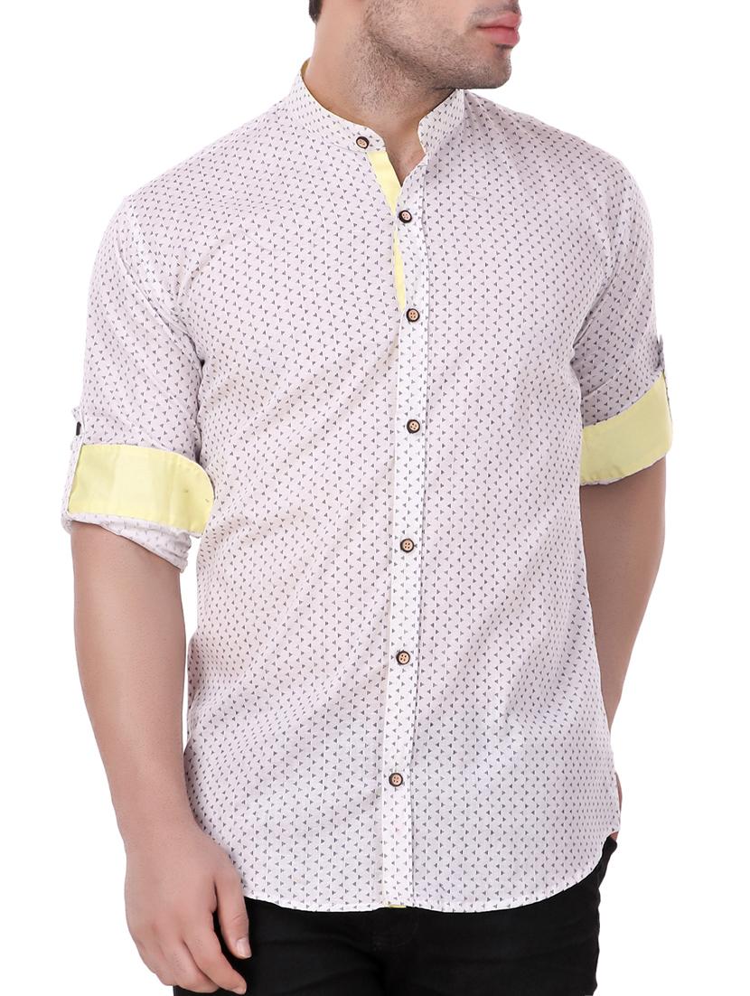 white cotton casual shirt - 15349188 - Zoom Image - 1