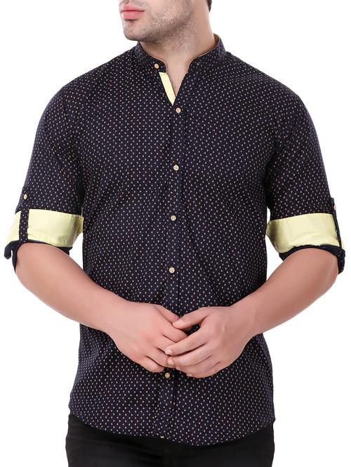 blue cotton casual shirt - 15349190 - Standard Image - 1
