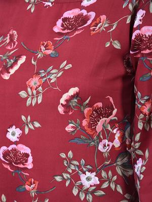 floral round neck top - 15349222 - Standard Image - 5