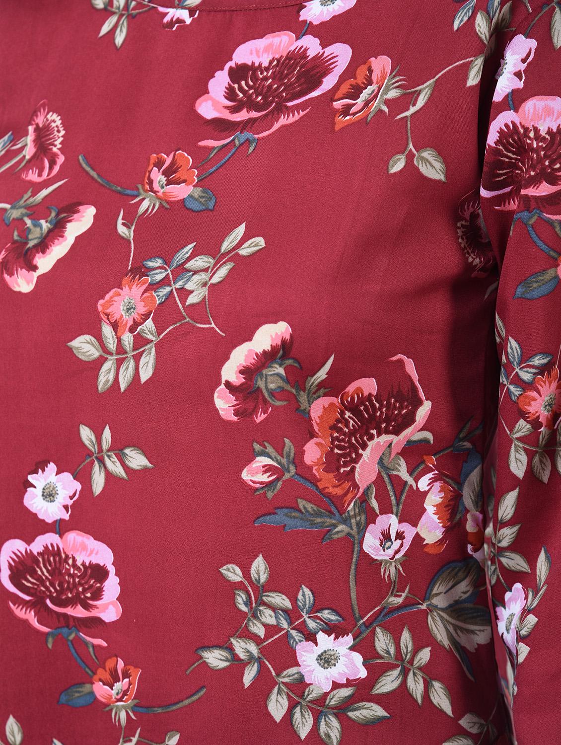 floral round neck top - 15349222 - Zoom Image - 5
