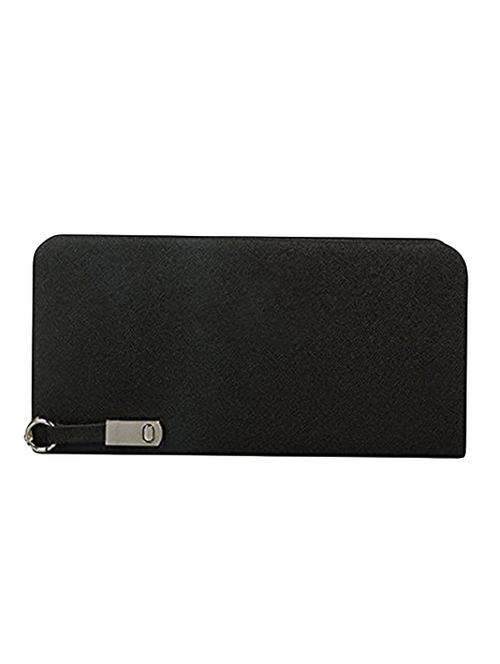black leatherette (pu) regular clutch - 15349354 - Standard Image - 1