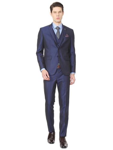 navy blue polyester blend suit - 15349401 - Very Small Image - 1