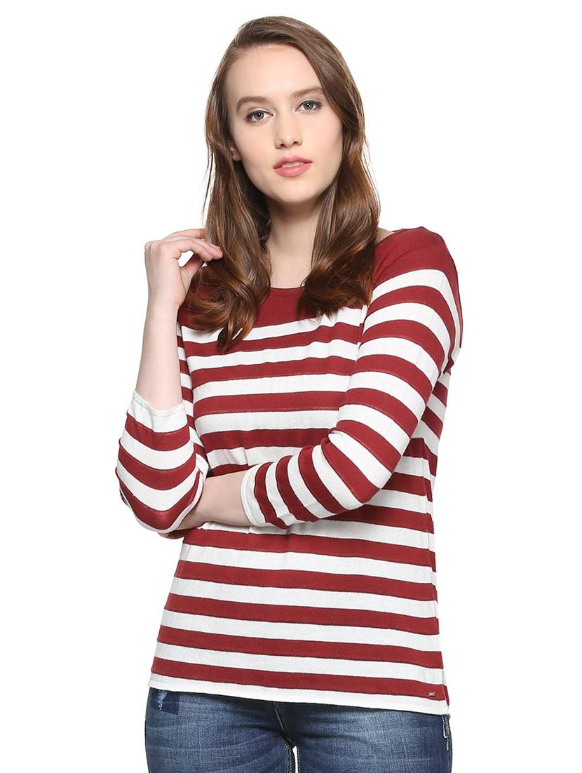 striped round neck tee - 15349430 - Zoom Image - 1