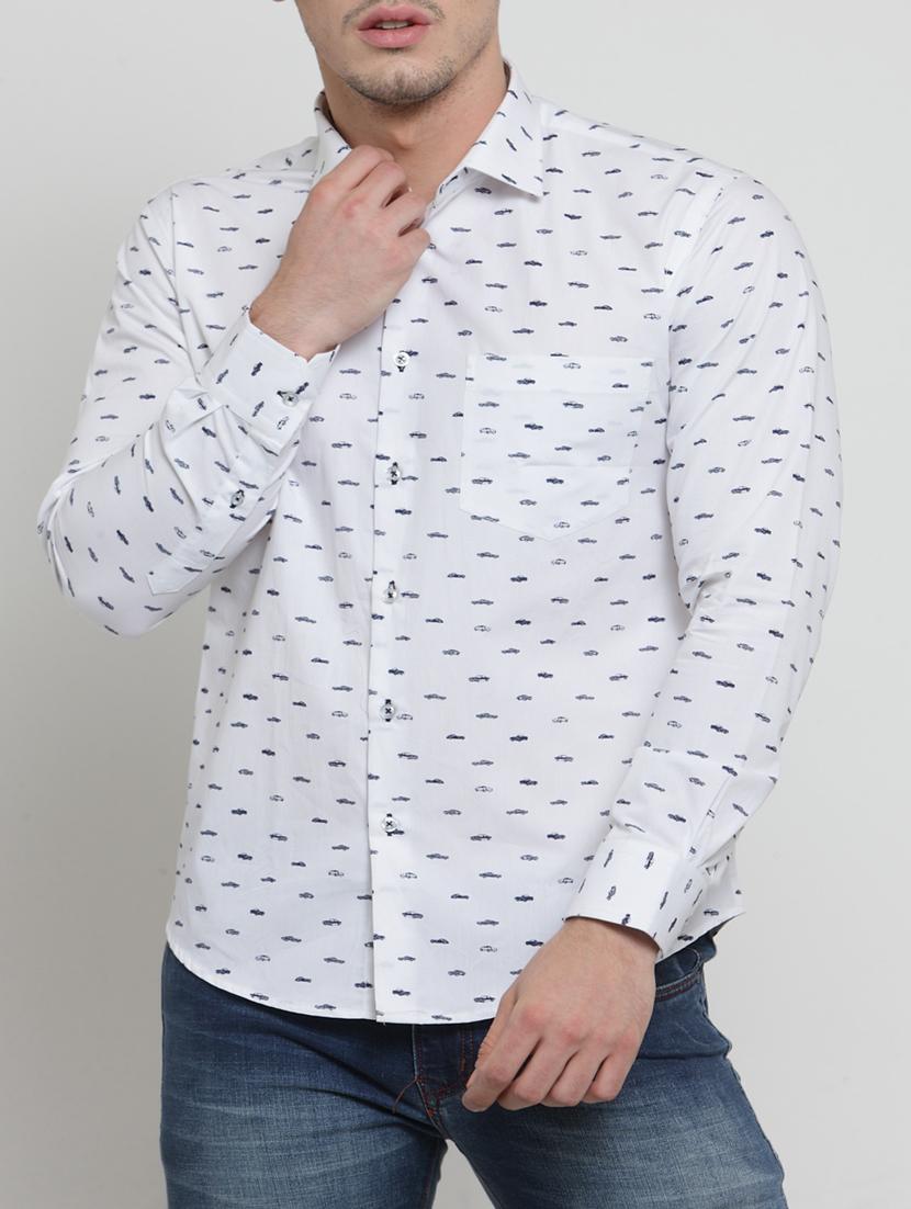 white cotton casual shirt - 15349893 - Zoom Image - 1