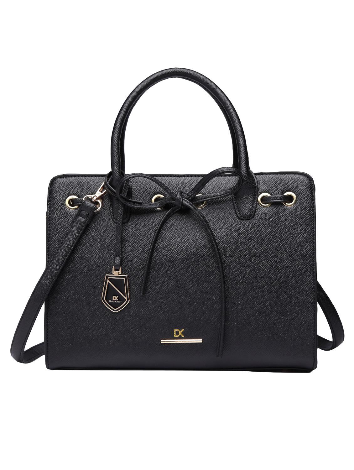 black leatherette (pu) regular handbag - 15350448 - Zoom Image - 1