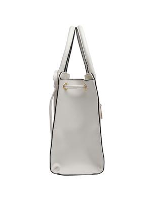 white leatherette (pu) regular handbag - 15350450 - Standard Image - 4
