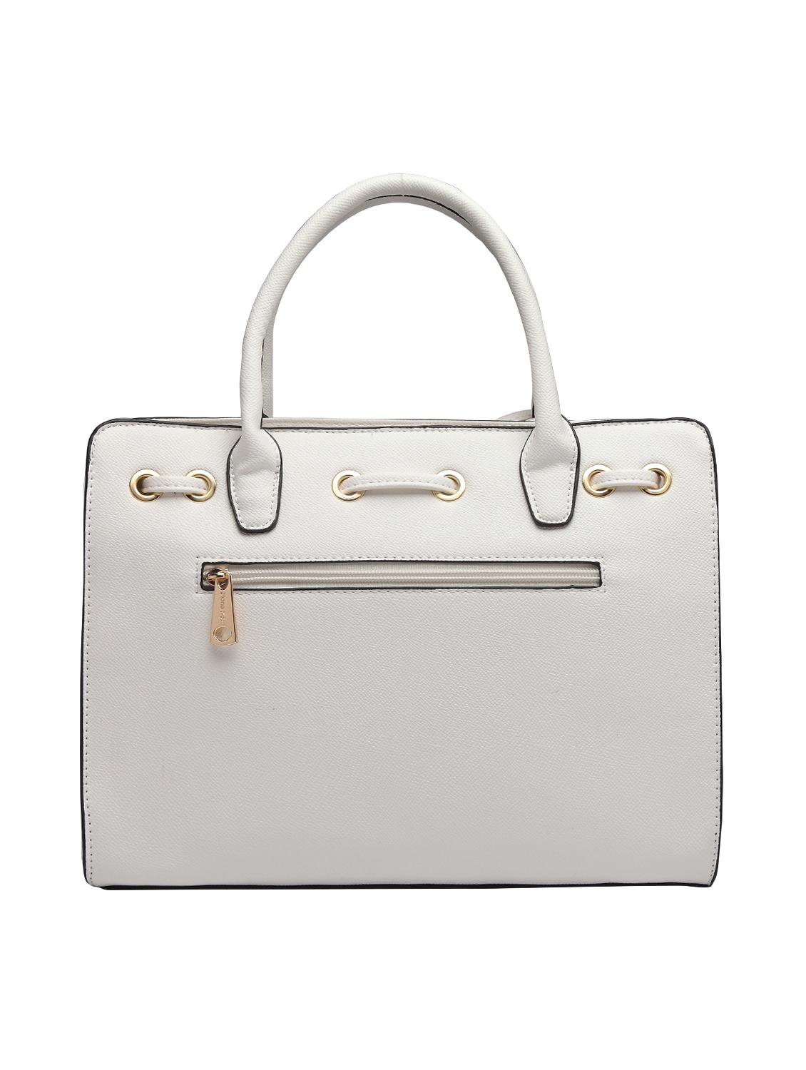 white leatherette (pu) regular handbag - 15350450 - Zoom Image - 2