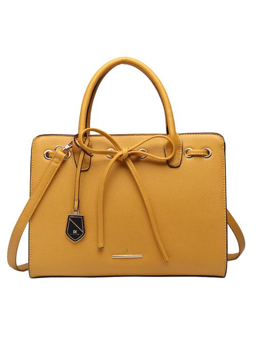 yellow leatherette (pu) regular handbag - 15350451 -  Standard Image - 0