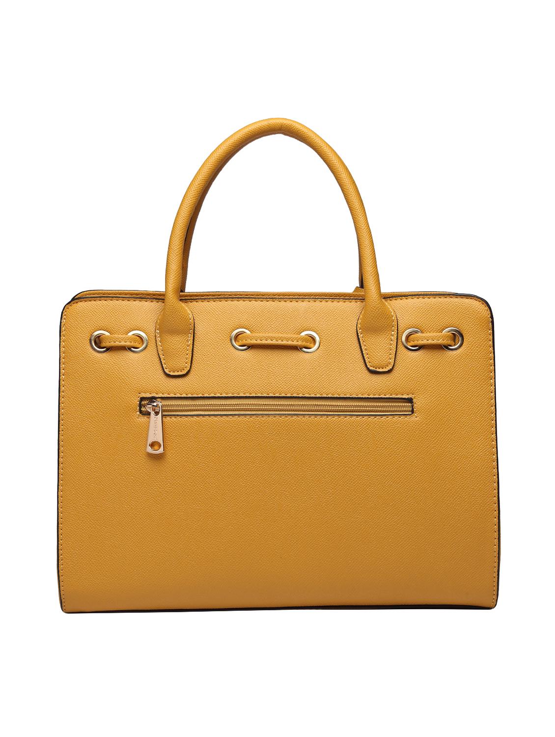 yellow leatherette (pu) regular handbag - 15350451 - Zoom Image - 2