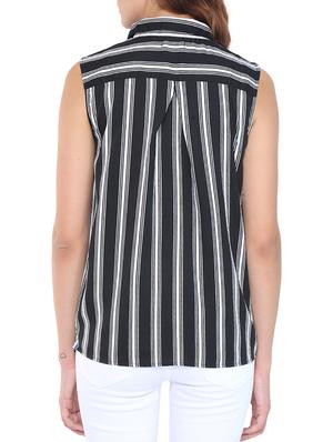 sleeveless striped shirt - 15350488 - Standard Image - 3