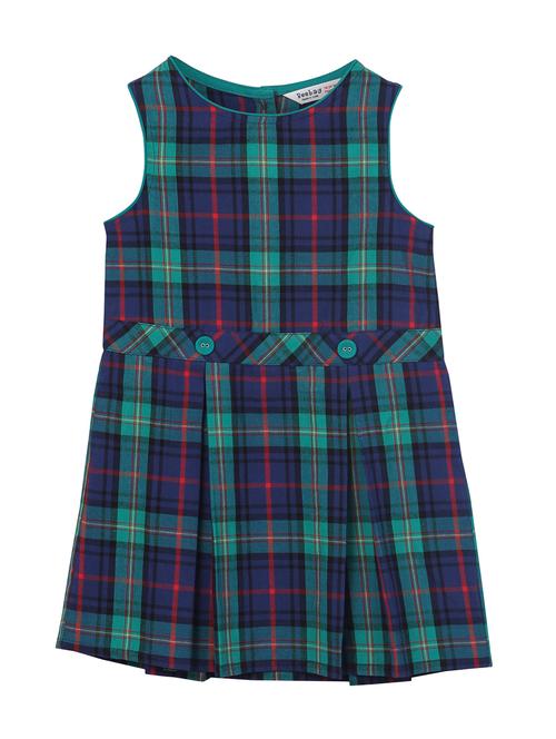 pleat detail checkered dress - 15350567 - Standard Image - 1