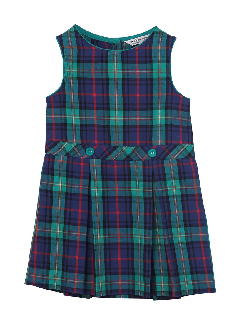 pleat detail checkered dress - 15350567 - Zoom Image - 1