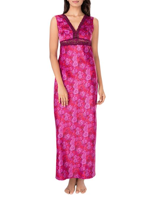 tie-up back laced nighty - 15351584 - Very Small Image - 1