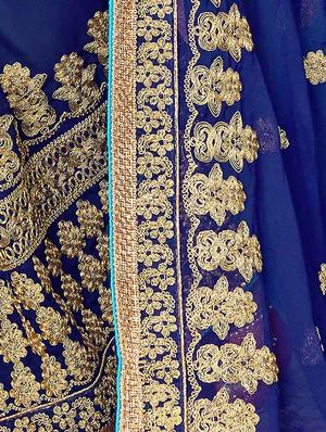 zari embroidered saree with blouse - 15352628 - Standard Image - 2