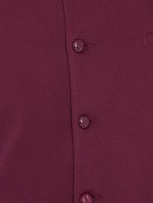 maroon cotton nehru jacket - 15352966 - Standard Image - 4