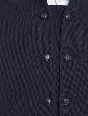 blue cotton nehru jacket - 15352975 - Standard Image - 4