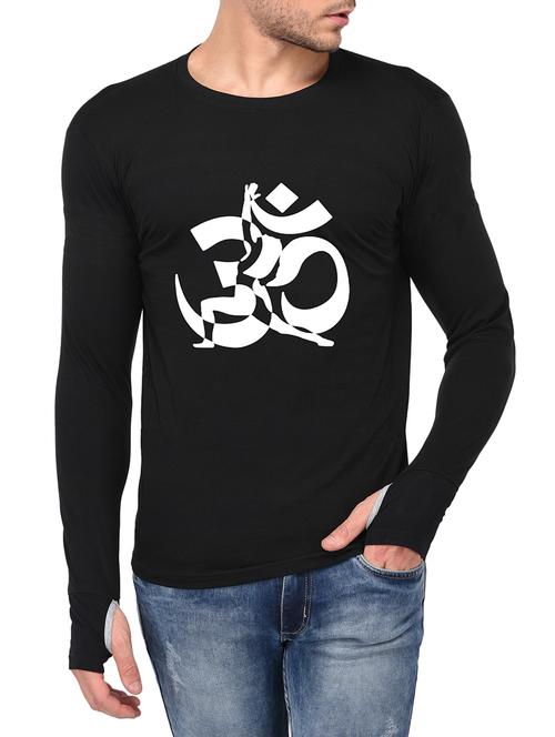 black cotton thumbhole t-shirt - 15353475 - Very Small Image - 1