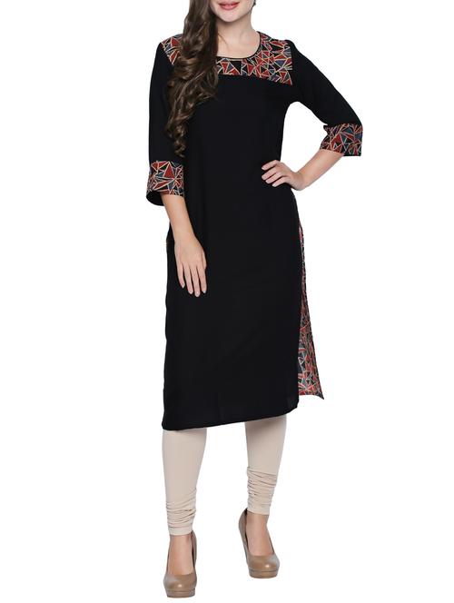 printed straight kurta - 15353872 - Standard Image - 1