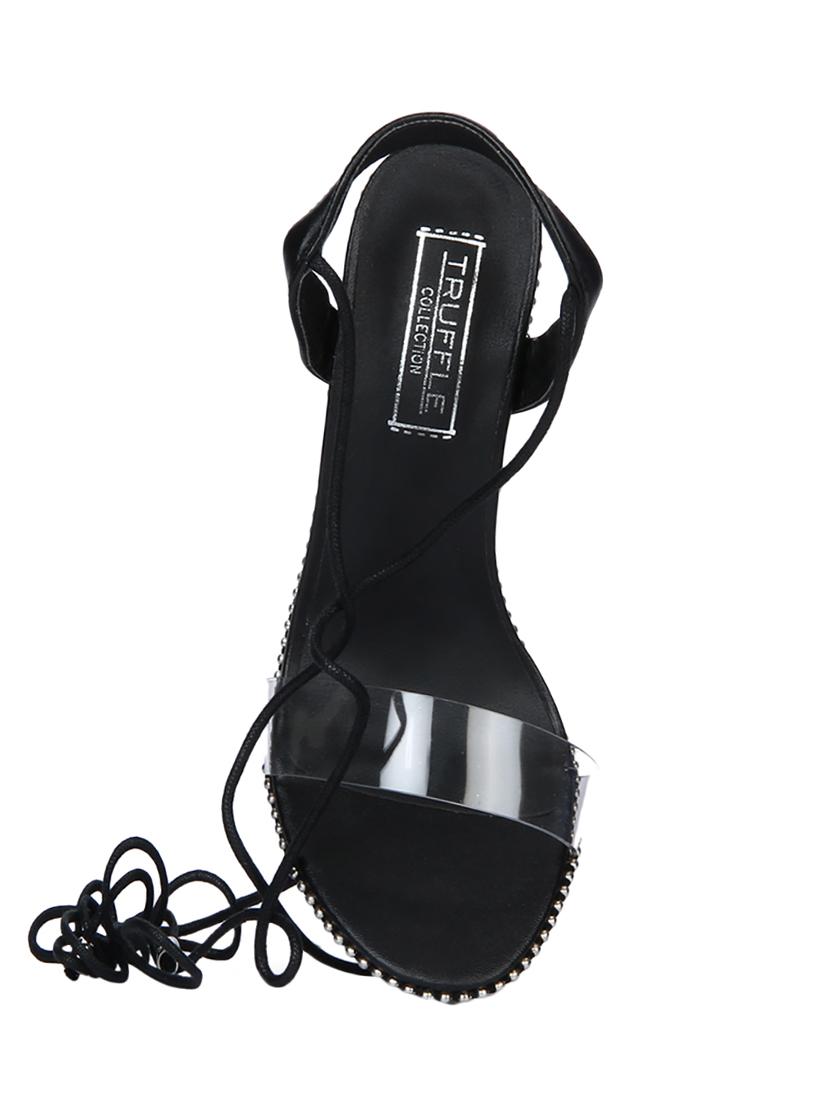 black lace-up sandals - 15354089 - Zoom Image - 4