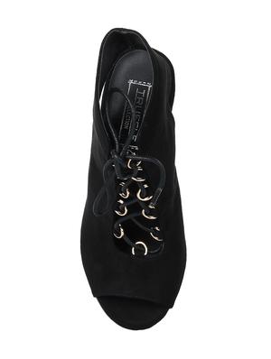 black lace-up sandals - 15354091 - Standard Image - 4
