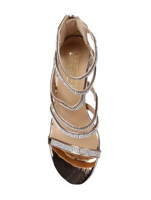 gold closed back sandals - 15354099 - Standard Image - 4