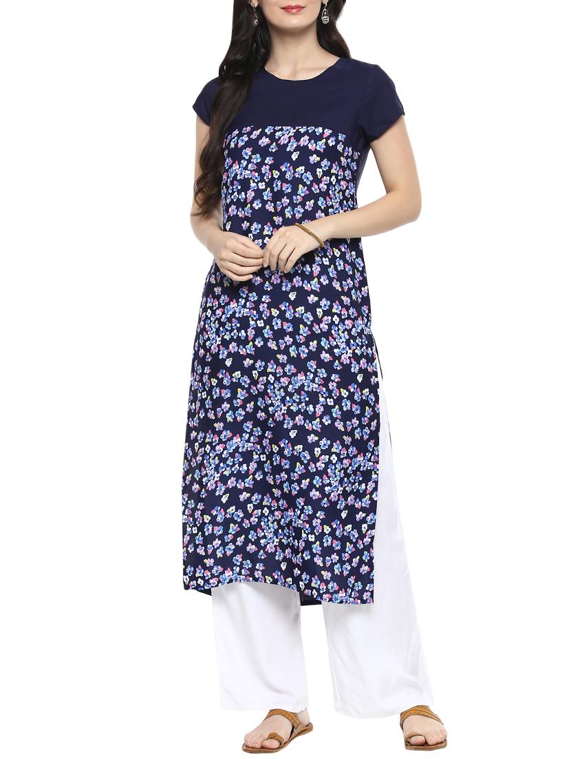 printed straight kurta - 15354286 - Zoom Image - 1
