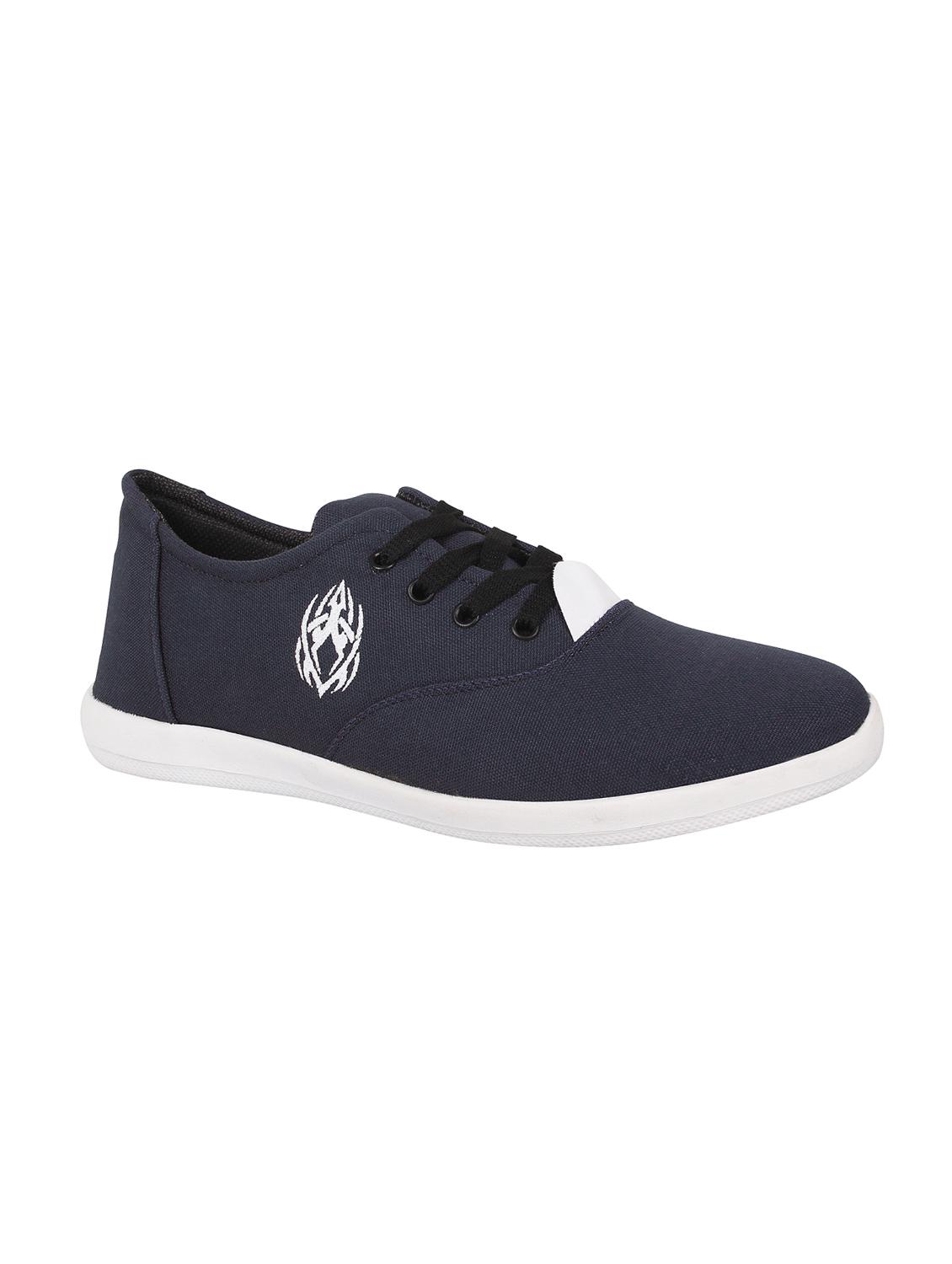 navy canvas lace up sneaker - 15358229 - Zoom Image - 1