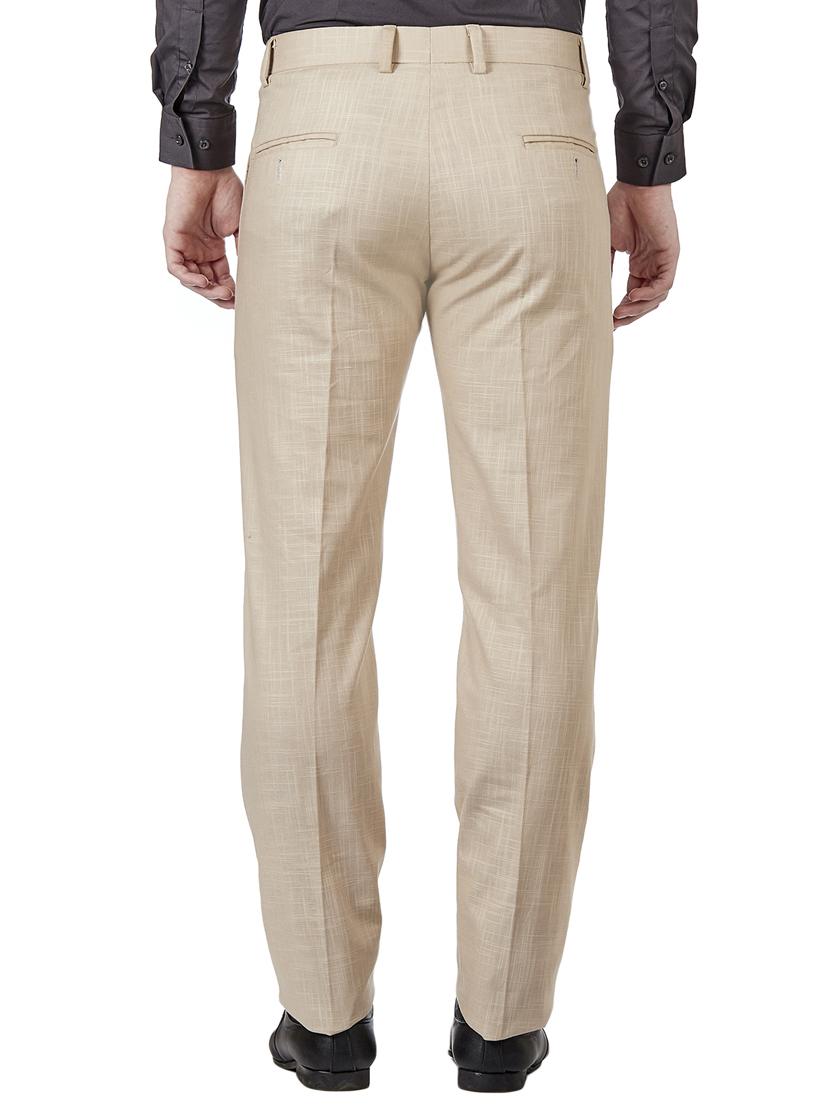 brown linen flat front formal trouser - 15359118 - Zoom Image - 3