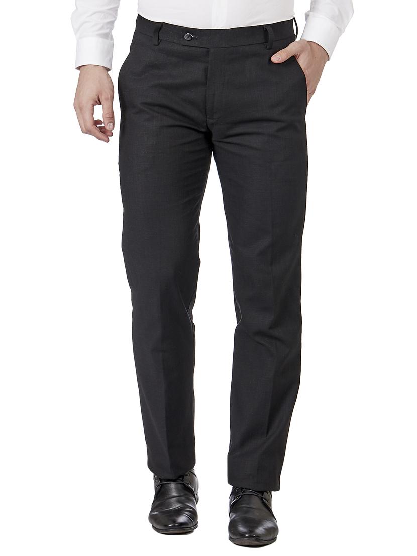 black linen flat front formal trouser - 15359120 - Zoom Image - 1