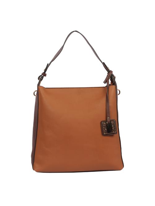 tan leatherette (pu) regular handbag - 15360257 - Standard Image - 1