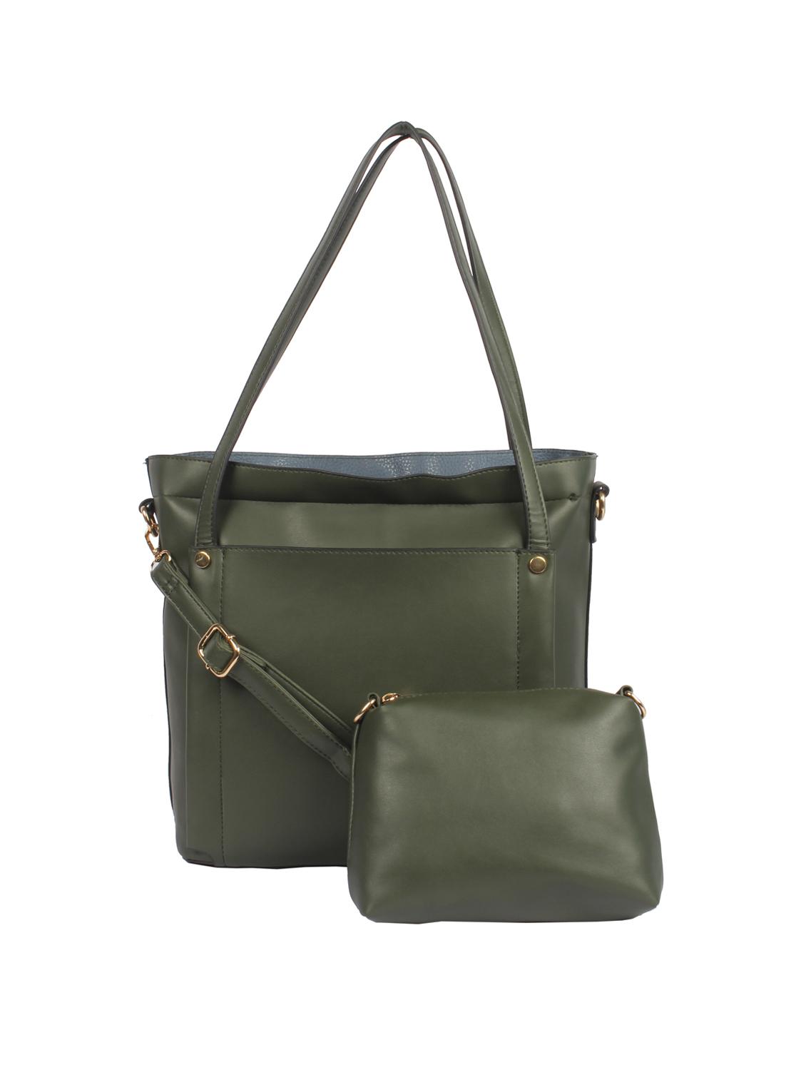 grey leatherette (pu) combo handbag - 15360263 - Zoom Image - 1