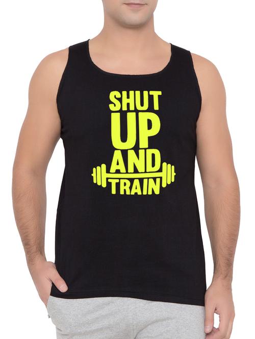 black cotton blend vest - 15360832 - Standard Image - 1