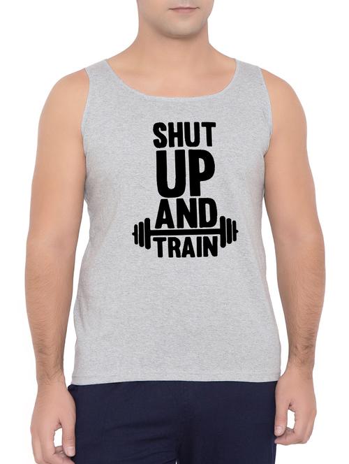 grey cotton blend vest - 15360843 - Standard Image - 1